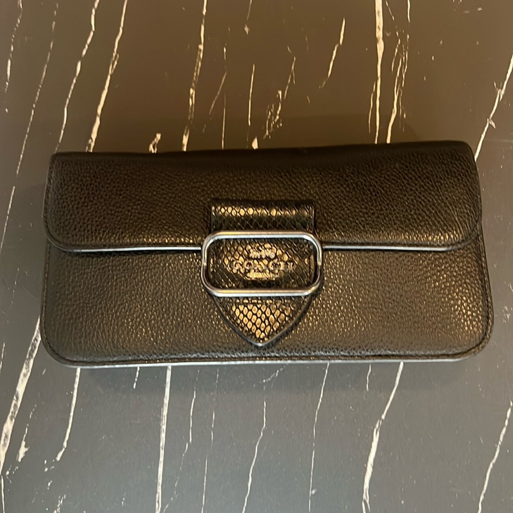 Black Leather Coach Morgan Purse